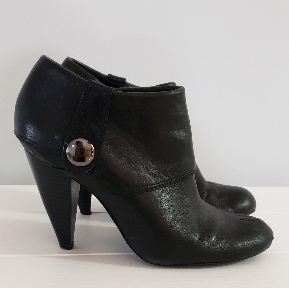 Black leather boot